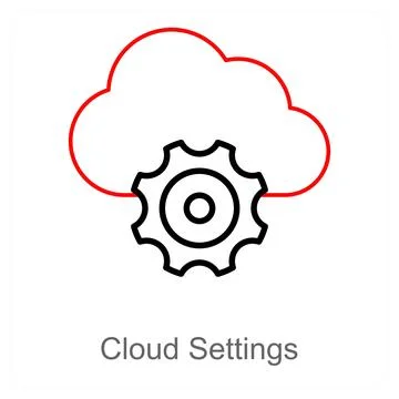 Cloud Settings and computing icon concept 스톡 일러스트