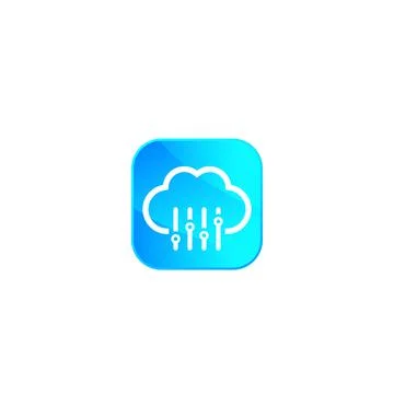 Cloud settings, hosting configuration vector icon Stock Illustration