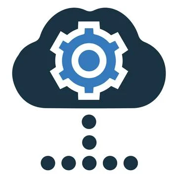 Cloud settings icon, vector graphics Stock Illustration