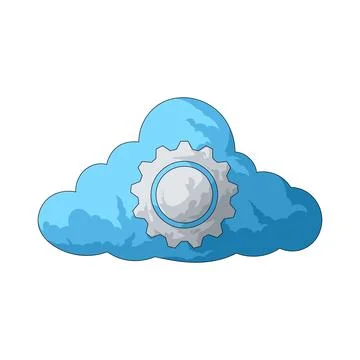 Cloud settings illustration Stock Illustration