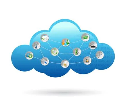 Cloud settings tools Illustrazione stock