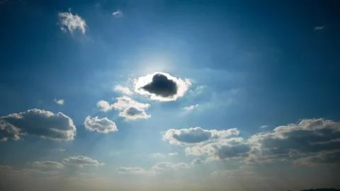 Cloud Shading sunlight beautiful evening sunset Cloudy on blue skylight.scene Stock Photos