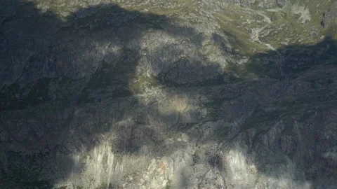 Cloud shadow and lights in the alps, Aletsch Stock Footage 194487781