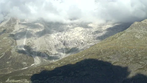 Cloud shadow in the largest glaciated area in western Eurasia Stock Footage 194487800