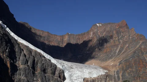 Cloud Shadow Over Angel Glacier Time Lapse Stock Footage 31847949