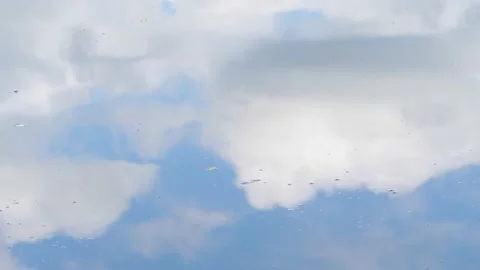 Cloud shadow reflect in calm water surface Stock Footage 233362306