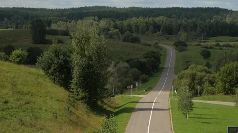 Cloud Shadows Glide on a Road. Stock-Footage 67669144