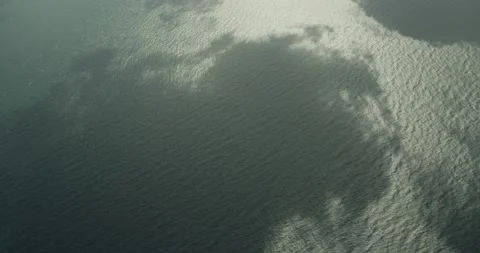 Cloud shadows over ocean, aerial drone shot Stock Footage 145959651