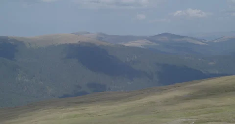 Cloud shadows over pastures on Carpathian mountains 4K 60fps video Stock Footage 266857330
