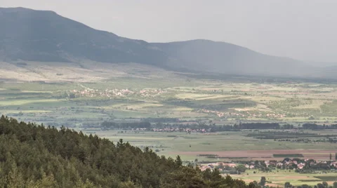 Cloud Shadows Over Village Stock Footage 51307513