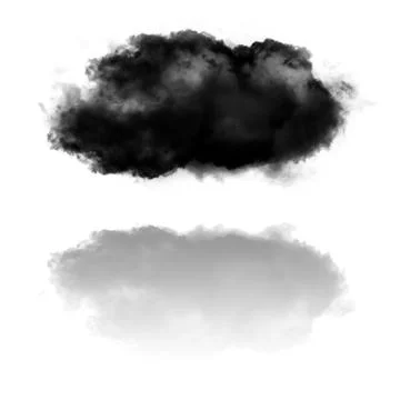 Cloud shape and its reflection Stock Illustration
