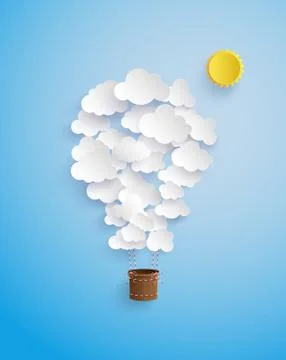 Cloud shape balloon. Stock Illustration