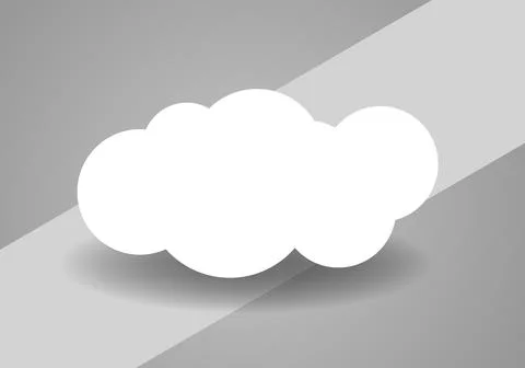 Cloud shape. Cloud icon for cloud computing web and app. Stock Illustration