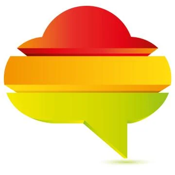 Cloud shape diagram, bubble diagram Stock Illustration