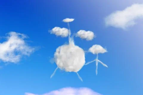 Cloud shape drums Stock Illustration