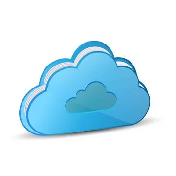 Cloud shape folder Stock Illustration