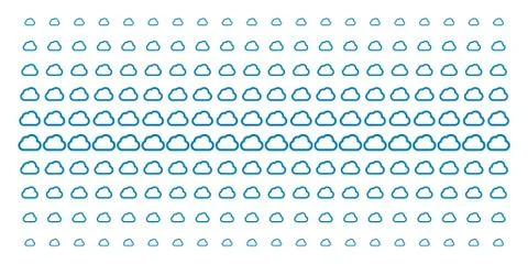 Cloud Shape Halftone Effect Stock Illustration
