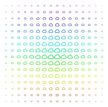 Cloud Shape halftone Spectrum pattern イラスト素材