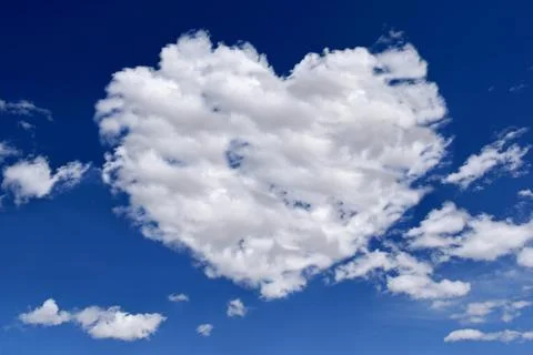 Cloud in shape of heart Stock Photos