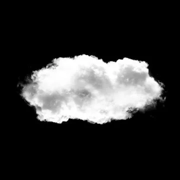 Cloud shape isolated over black background 스톡 일러스트
