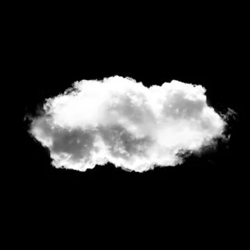 Cloud shape isolated over black background イラスト素材