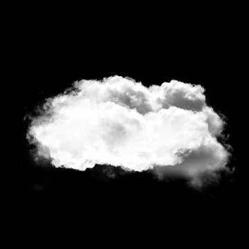 Cloud shape isolated over black background 스톡 일러스트