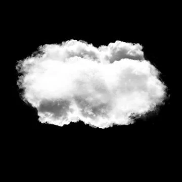 Cloud shape isolated over black background 스톡 일러스트