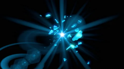 Cloud shape light particle loop animation Stock Footage 152925816