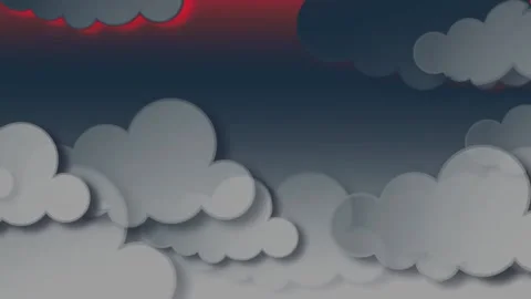 Cloud Shape Lights Animation Loop  Stock Footage 230010310