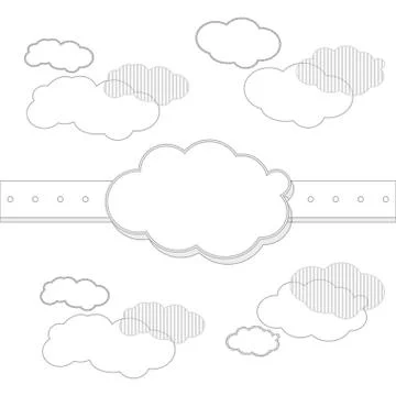 Cloud shape pattern icon Illustrazione stock