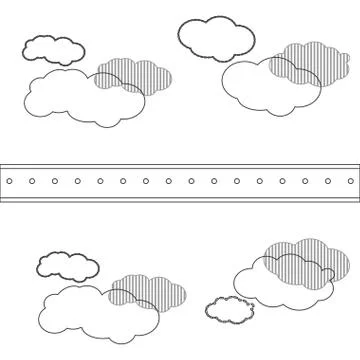 Cloud shape pattern icon Stock Illustration