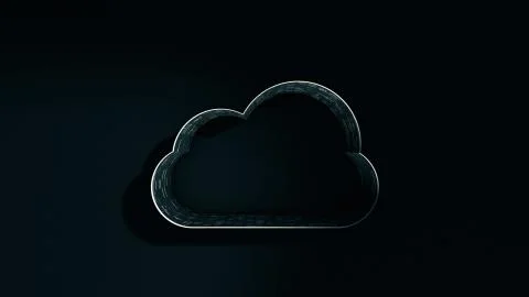Cloud shape symbol of cloud technology Stock Illustration