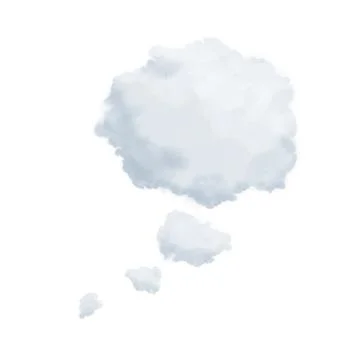 Cloud in shape of a thinking bubble Foto stock