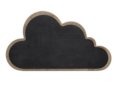 Cloud shaped blackboard Stock Illustration