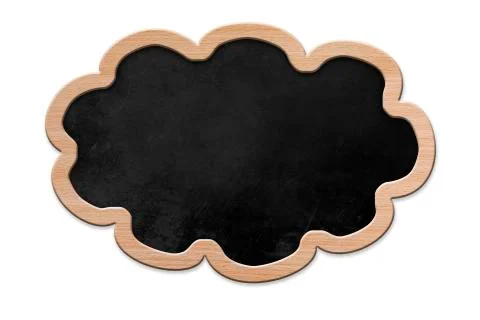 Cloud shaped blackboard Stock Photos