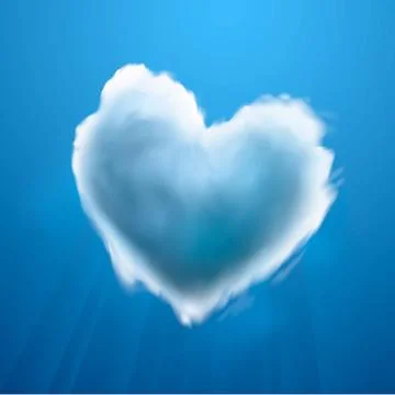 Cloud-shaped heart on a sky Cloud-shaped heart on a sky, vector Eps10 illu... Fotos de archivo