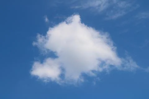 Cloud shaped heart on a sky 写真素材