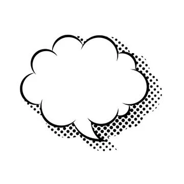 Cloud shaped speech bubble flat icon vector isolated. Illustrazione stock