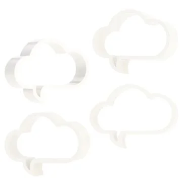 Cloud shaped text bubbles Stock Illustration