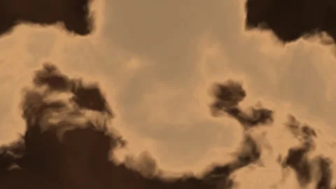 Cloud shapes and patterns in a dramatic sky during sunset Stock Footage 338411367