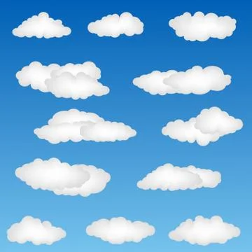 Cloud shapes Stock Illustration
