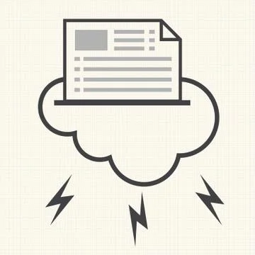 Cloud to share. Data in cloud to share. Cloud computing concept. Vector イラスト素材
