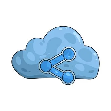 Cloud share illustration イラスト素材