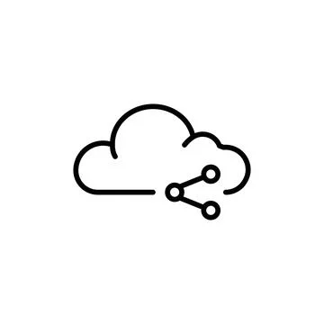 Cloud Share Symbol Icon for File Sharing and Collaboration Stockillustratie