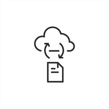 Cloud Sharing Icon Stock Illustration