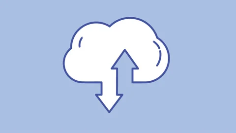Cloud sharing line icon on the Alpha Channel Stock-Footage 124294433