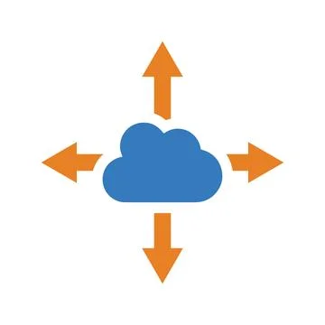 Cloud, sharing, traffic icon. Simple editable vector illustration. Stock Illustration