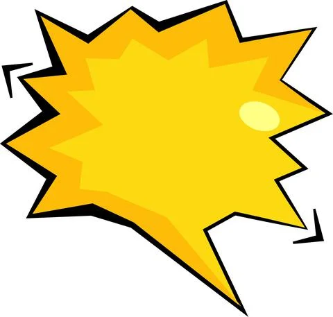 A cloud with sharp corners, stickers for inserting text. Stock Illustration