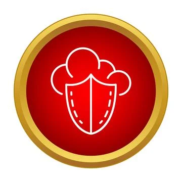 Cloud shield icon illustrating data protection concept イラスト素材
