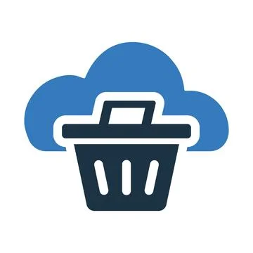 Cloud, shopping, basket icon. Simple editable vector illustration. Illustrazione stock